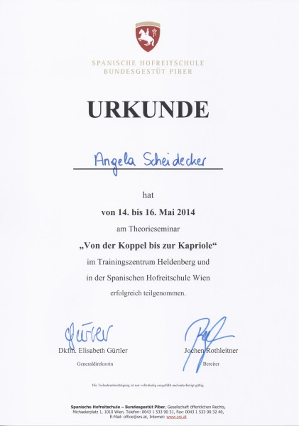SRS von der Koppel bis zur Kapriole